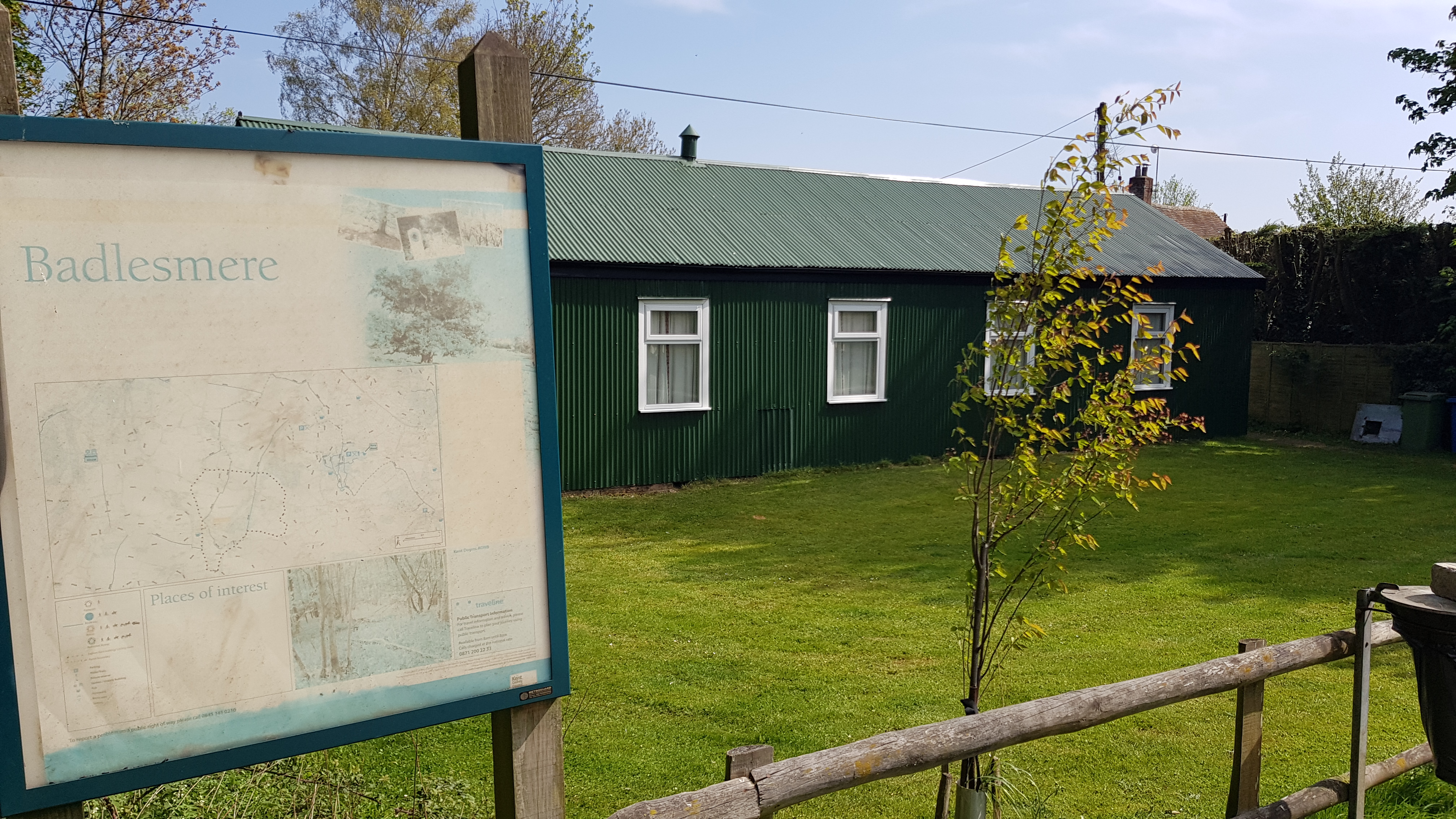 Village Hall with sign